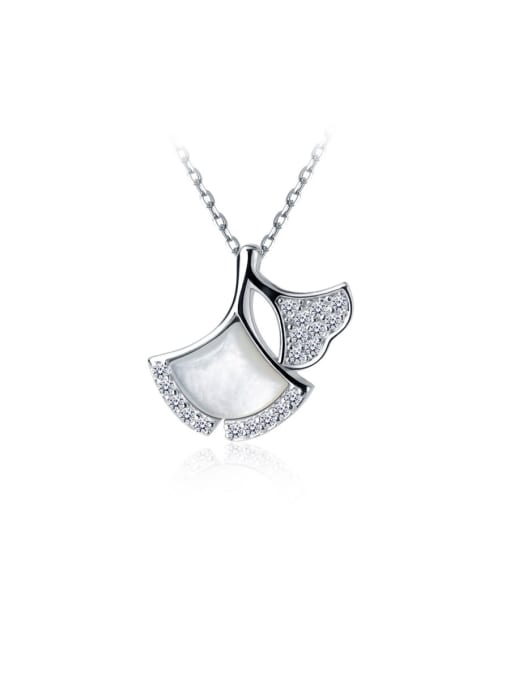 Rosh 925 Sterling Silver With Shell Simplistic Irregular Necklaces 0