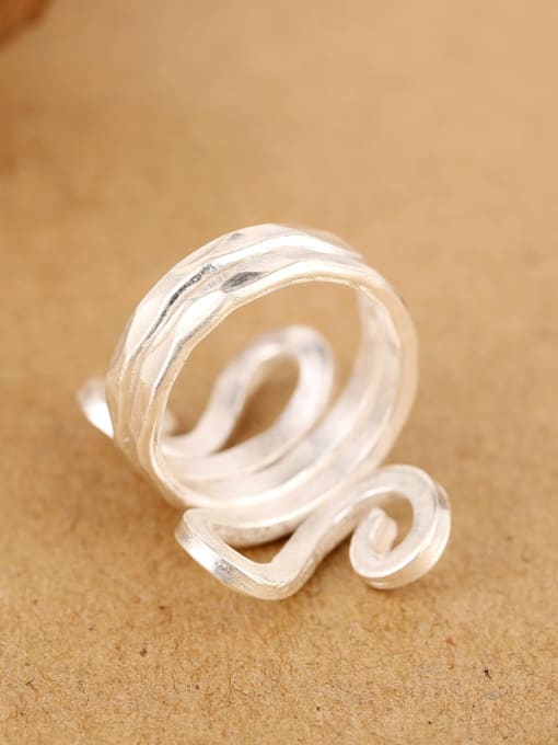 Peng Yuan Personalized Two-layer Handmade Silver Ring 4