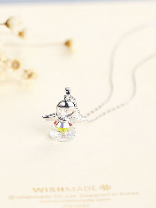White Angel Shaped Necklac