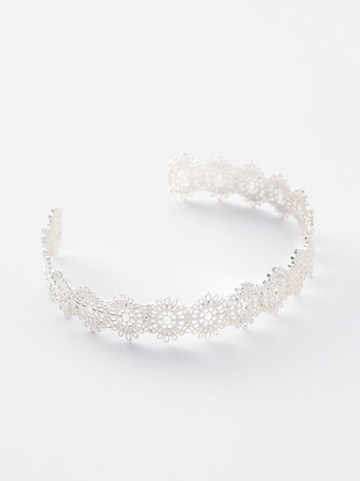 Silver Bracelet Alloy With Gold Plated Trendy Retro lace Ring Bracelet