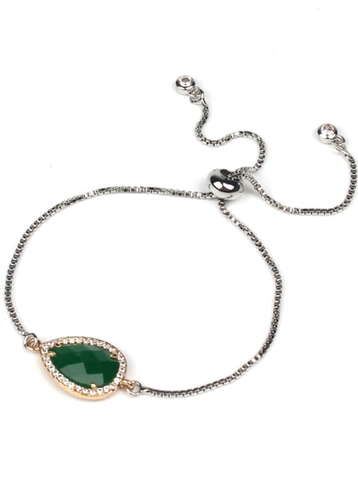 HB617-B Water Drop Glass Stones Elegant Fashion Bracelet