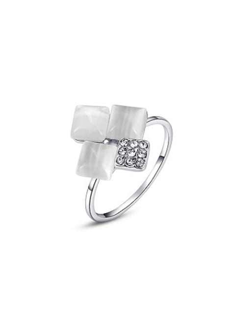 Ronaldo Women Elegant Square Shaped Opal Ring