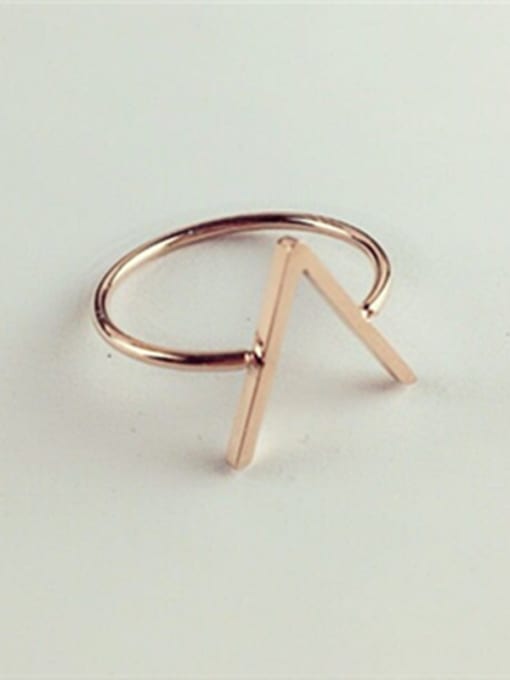 GROSE V Shaped Letters Fashion Women Ring 0