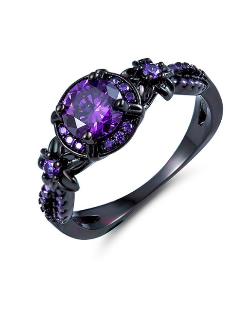 UNIENO purple Zircon Ring 0
