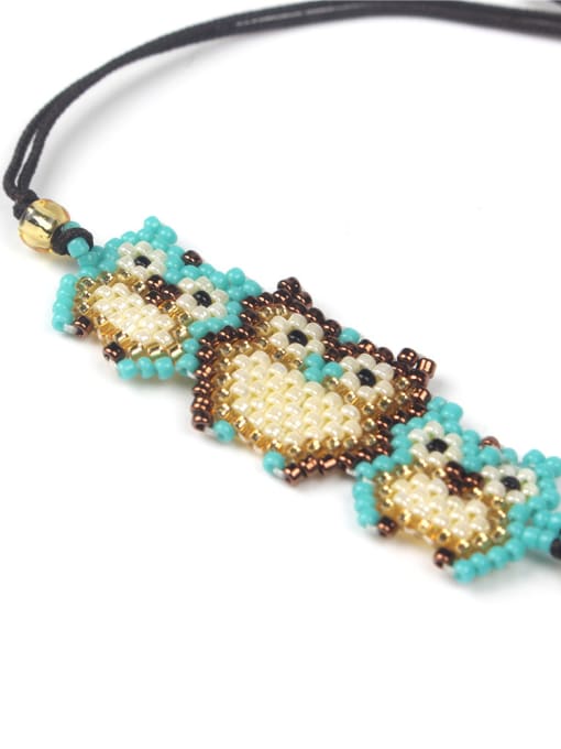 HB650-A Owl Shaped Accessories Colorful Woven Bracelet