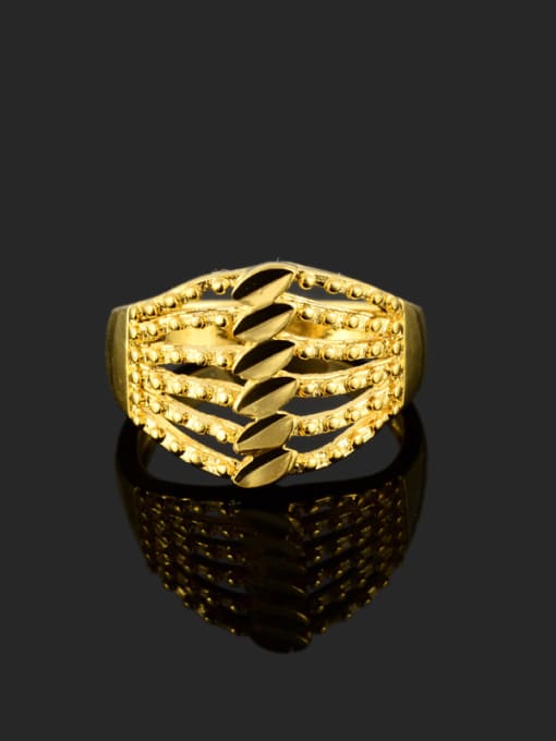 Yi Heng Da Exquisite 24K Gold Plated Hollow Geometric Shaped Ring 1