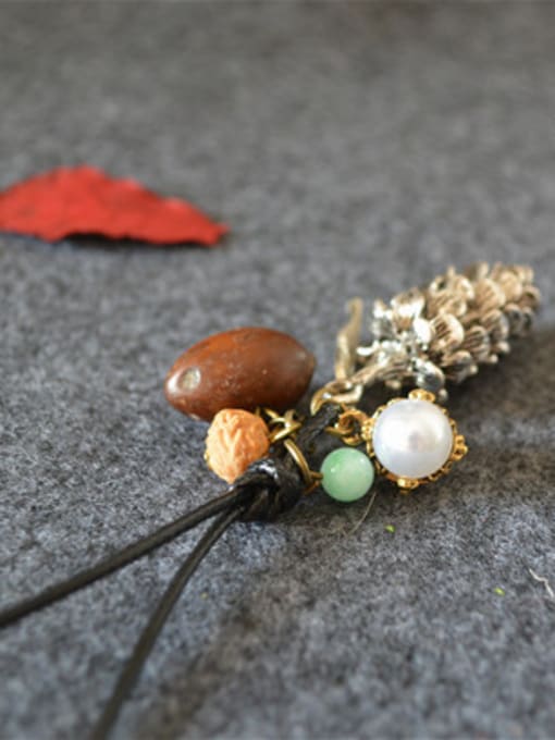 Dandelion Vintage Women Pine Nuts Shaped Necklace 1