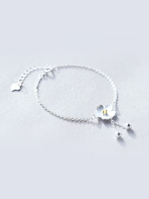 Rosh S925 Silver Tassel Cherry Blossom Fashionable Bracelet 0