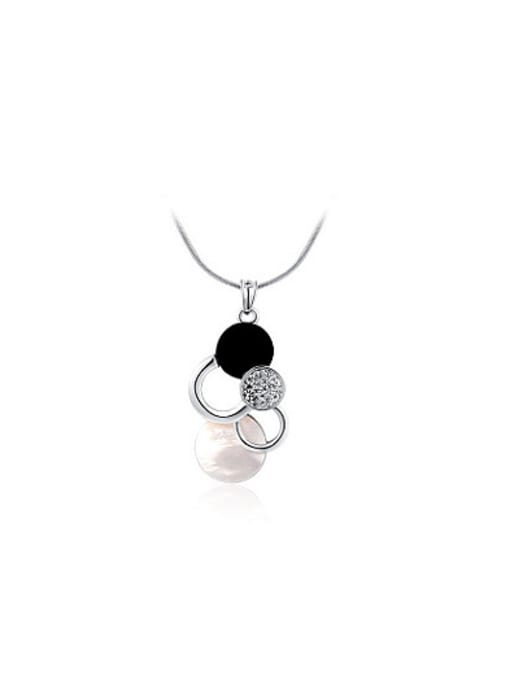 Platinum Women Creative Cloud Shaped Opal Necklace