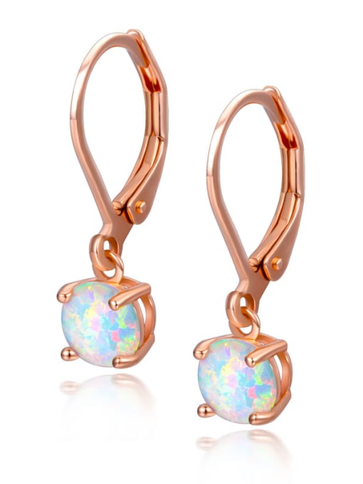 UNIENO Western Style Opal Stones Hook Earrings 0