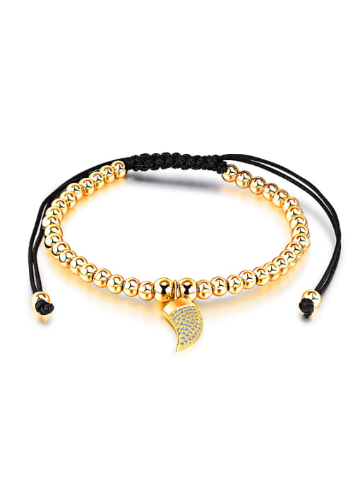 Gold Fashion Little Horn Beads Adjustable Bracelet
