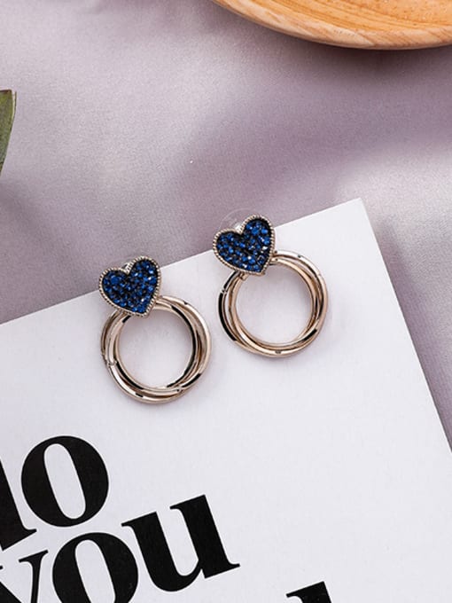 A Alloy With Antique Copper Plated Fashion Star heart Stud Earrings