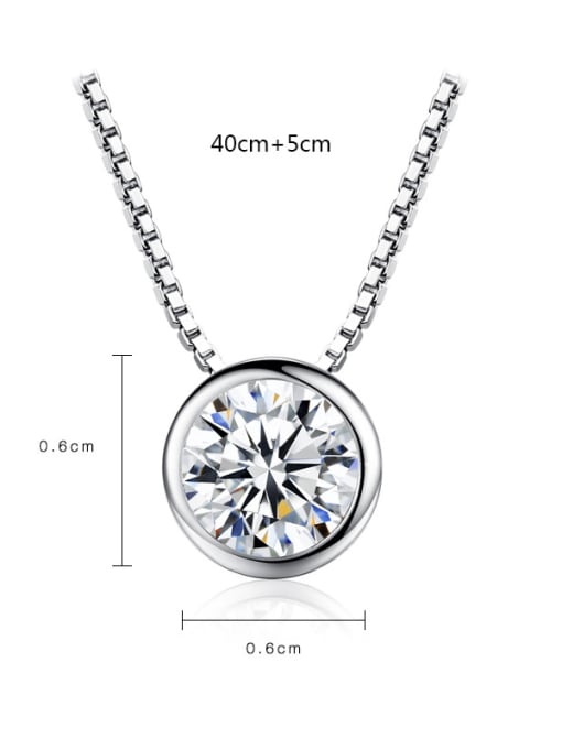 CCUI Sterling Silver classic AAA zircon Mini Necklace 3