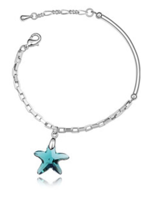 QIANZI Simple Star austrian Crystal Alloy Bracelet 2