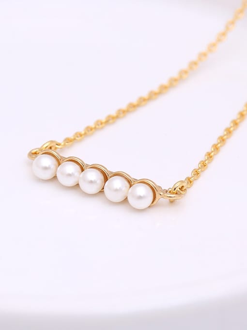 Lang Tony Women Creative Geometric Artificial Pearl Necklace 1