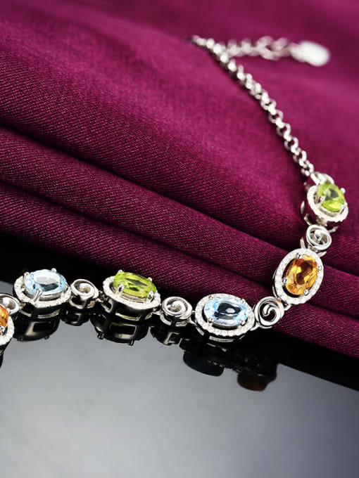 Deli Fashion Multi-color Gemstones Bracelet 2