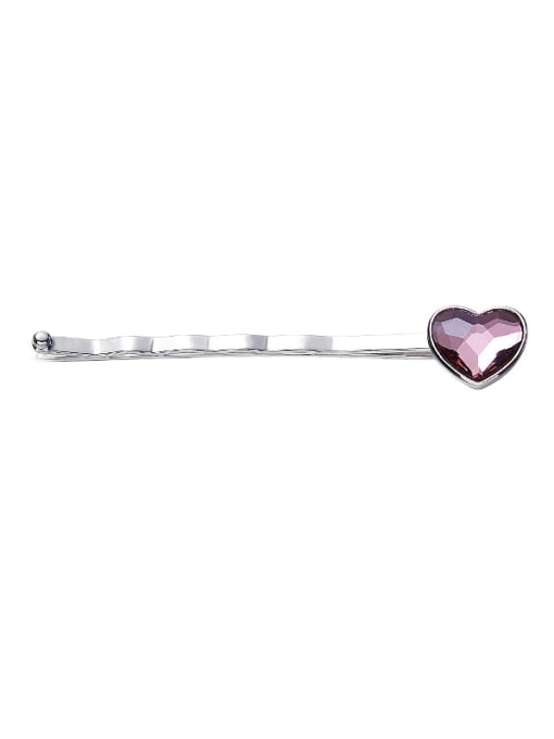 Pink Pink Heart-shaped Hairpin