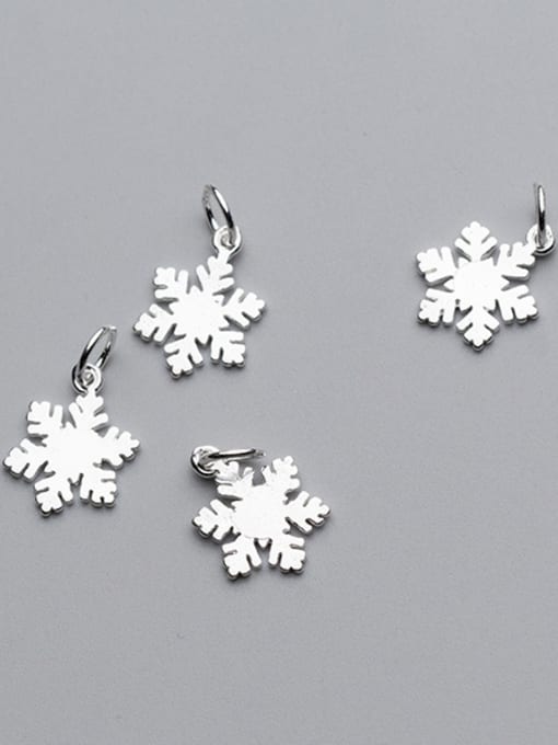 FAN 925 Sterling Silver With Silver Plated Trendy Flower Charms 2