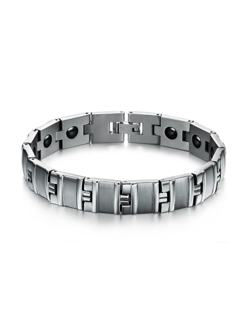 Open Sky Fashion Cubic Magnets Titanium Men Bracelet 0