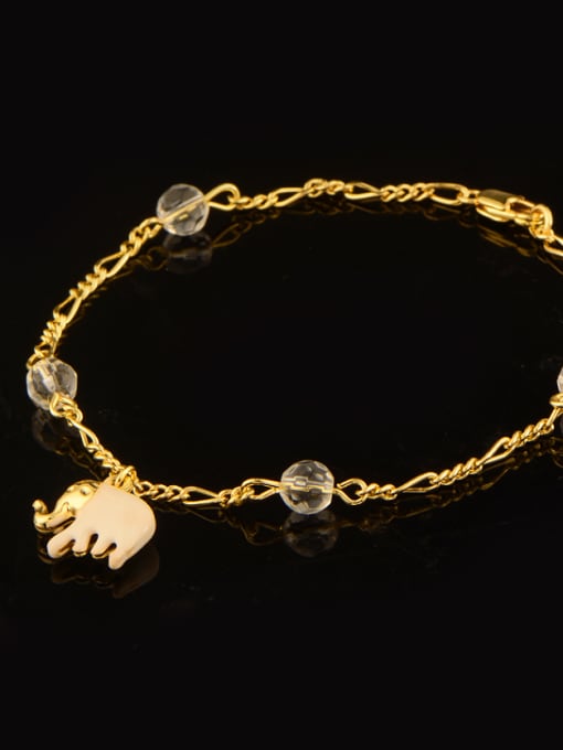 Days Lone 18K Gold Plated Beads Elephant Bracelet 3
