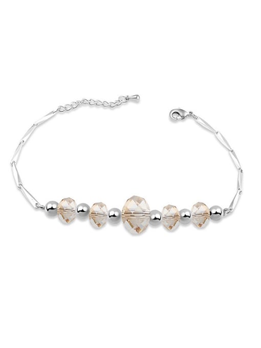 QIANZI Simple austrian Crystal Beads Alloy Bracelet 1