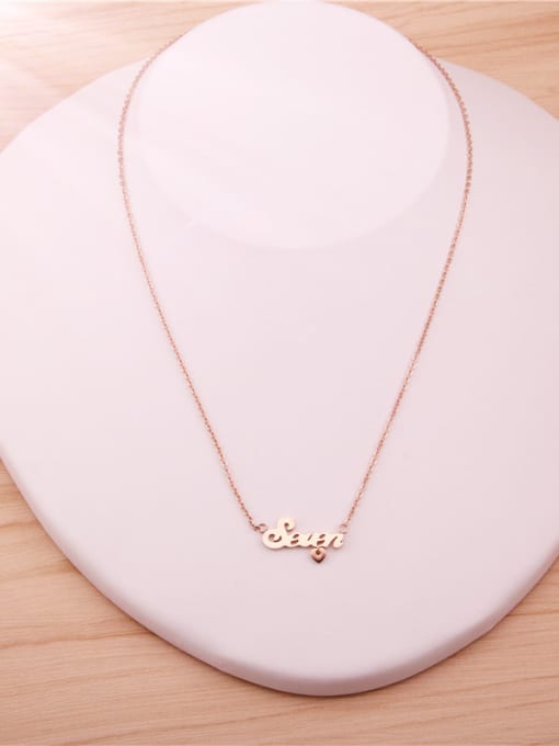 GROSE Simple Letter Pendant Clavicle Necklace 1