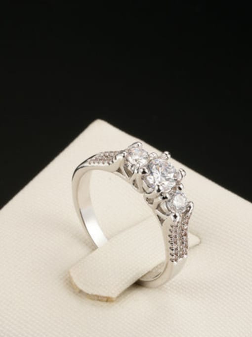 ZK AAA Zircons Simple Style Engagement Ring 1