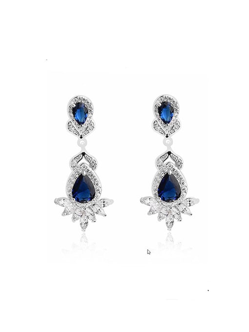 Qing Xing S925 Sterling Silver Anti-allergy Dinner  European and American quality Cluster earring 0