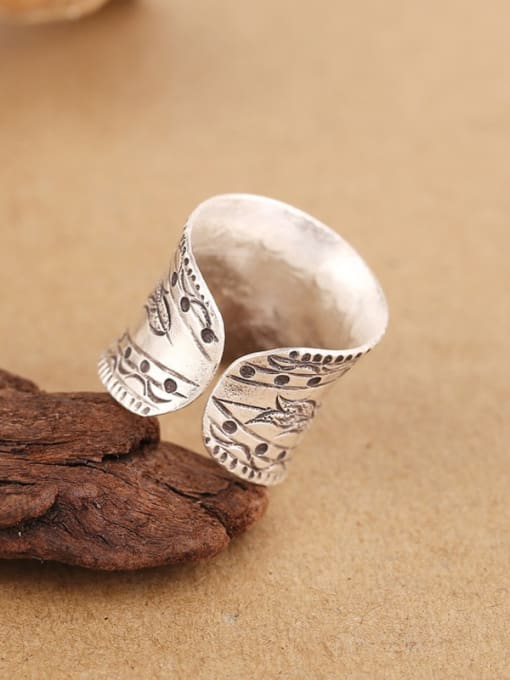 Peng Yuan Retro Personalized Silver Handmade Ring 4