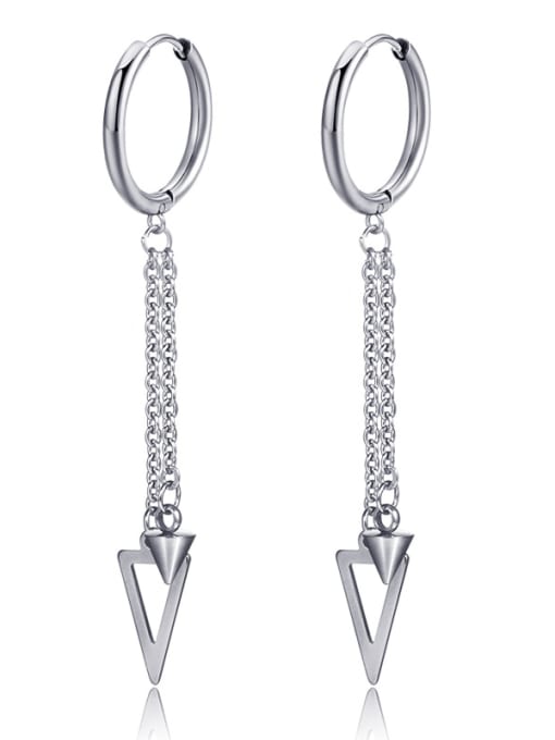 BSL Stainless Steel With Fashion Triangle Earrings 0