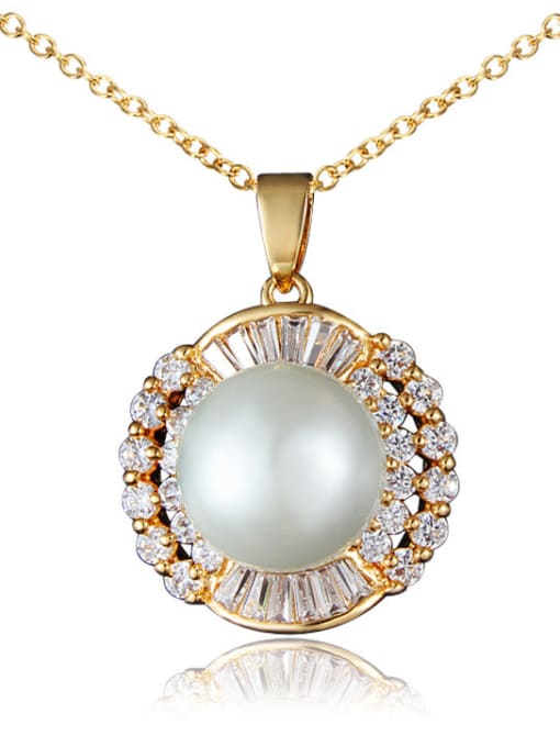 Gold Temperament 18K Gold Plated Artificial Pearl Necklace