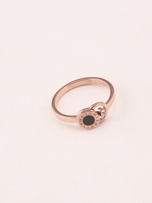 GROSE Black Glue Round Women Ring