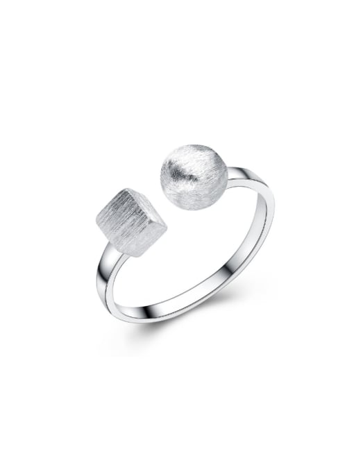 kwan Ball Box Unisex Silver Opening Ring