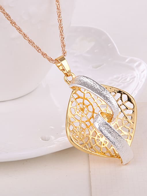 BESTIE Alloy Imitation-gold Plated Fashion Hollow Square Two Pieces Jewelry Set 1