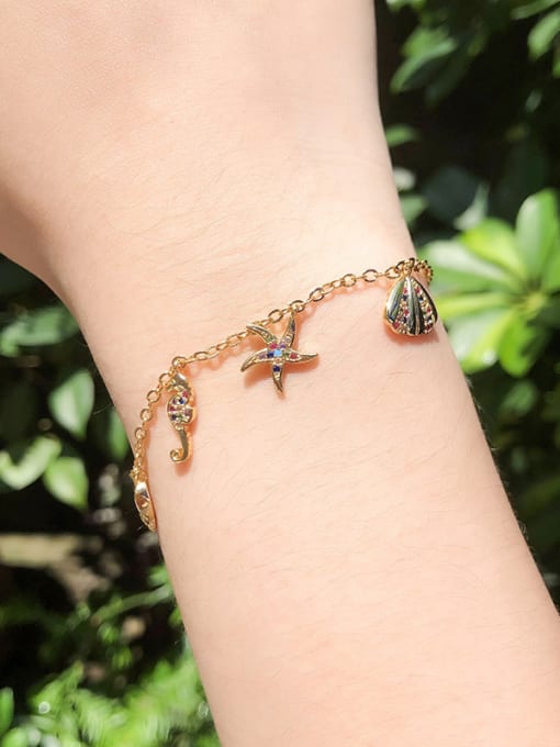 ROSS Copper With 18k Gold Plated Delicate Marine life, shells, starfish Bracelets 1