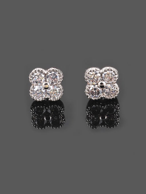 Qing Xing High-quality Zircon Wax Inlay, Fashion And Natural stud Earring 0