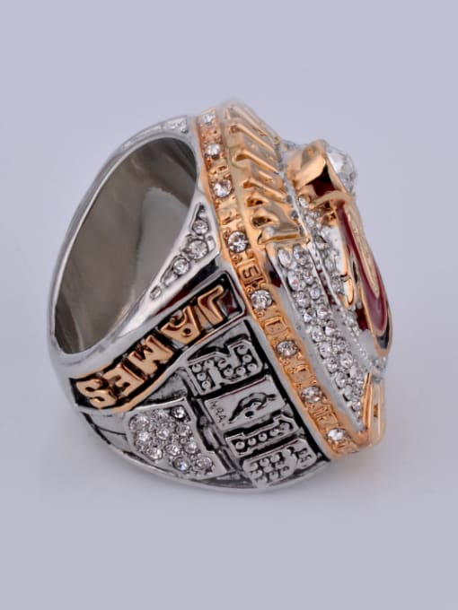 Wei Jia Punk style Exaggerated Double Color Plated Rhinestones Alloy Ring 1
