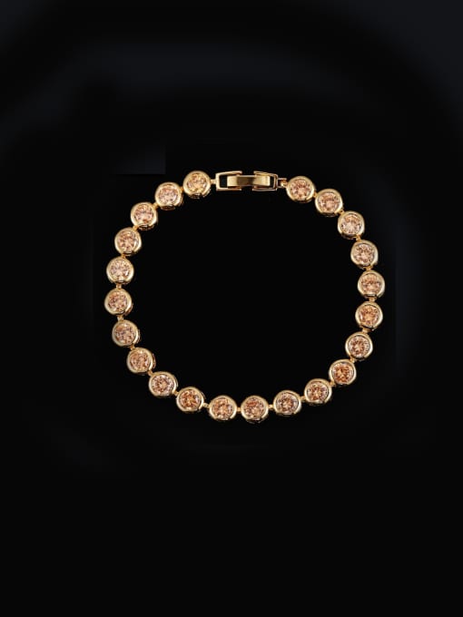 Champagne 17.8 Color Zircons Luxury Bracelet