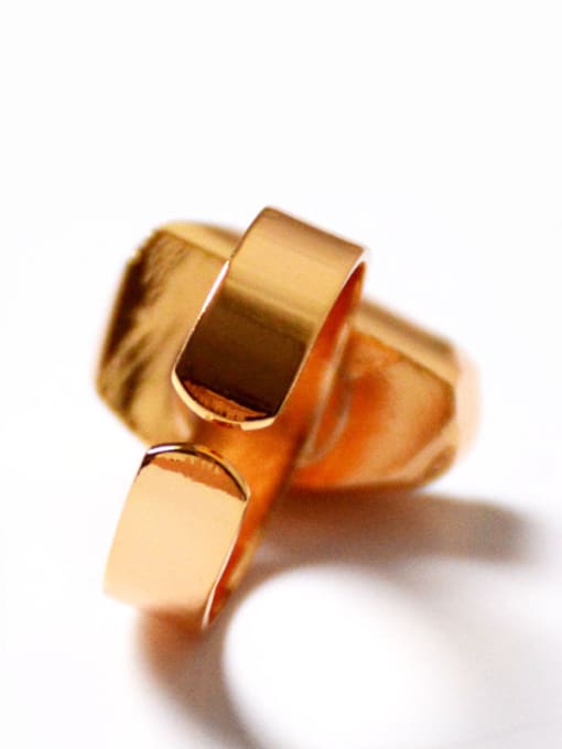 Tess Gold Plated Irregular Natural Crystal Opening Ring 3