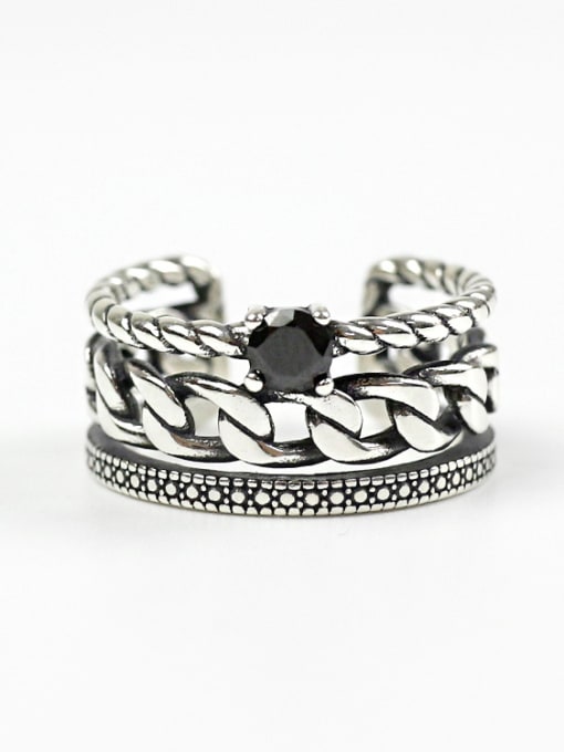 1804 Retro Style Geometric Shaped Fashionable Women Ring
