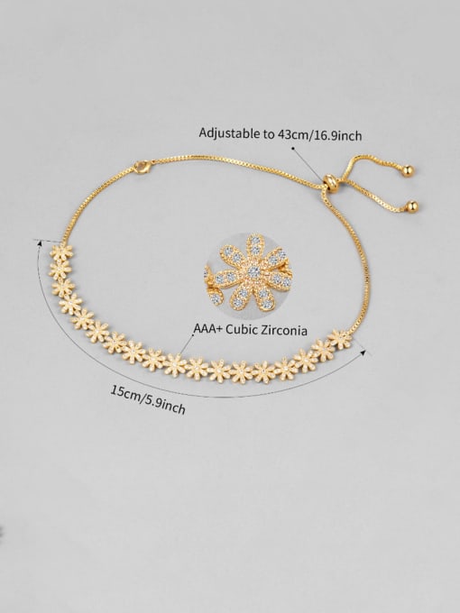 Mo Hai Copper With 14k Gold Plated Delicate Flower Necklaces 3