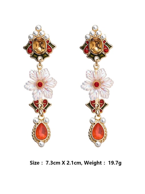 Girlhood Alloy With Rose Gold Plated Vintage Irregular Drop Earrings 4
