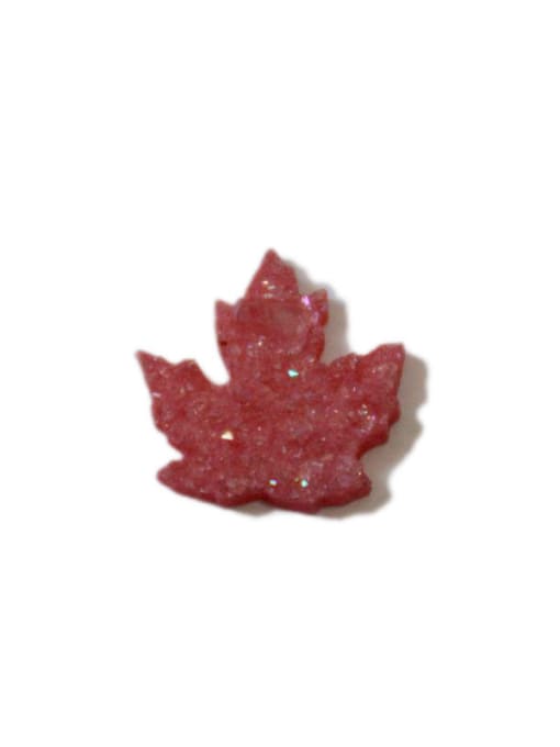 red Simple Maple Leaf Natural Crystal Pendant