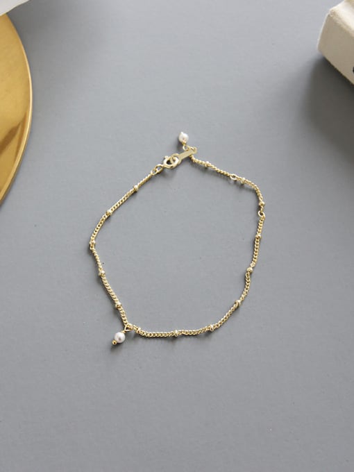 DAKA Sterling silver minimalist style gold bracelet 2