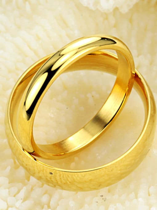 Open Sky Stainless Steel With Gold Plated Luxury Round Rings 1