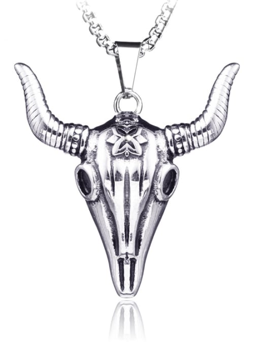 Crooked sheep head (without chain) Stainless Steel With Trendy Animal Necklaces
