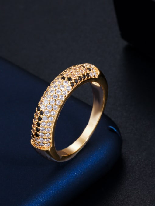 Gold 7# Copper With  Cubic Zirconia  Delicate Round Band Rings