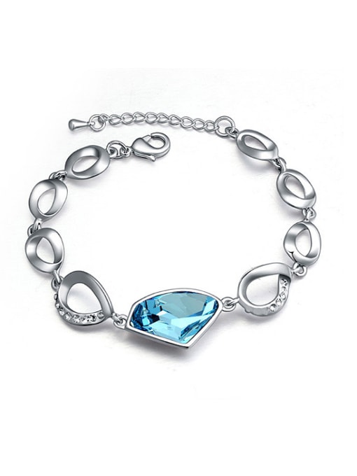 blue Simple austrian Crystals Alloy Bracelet