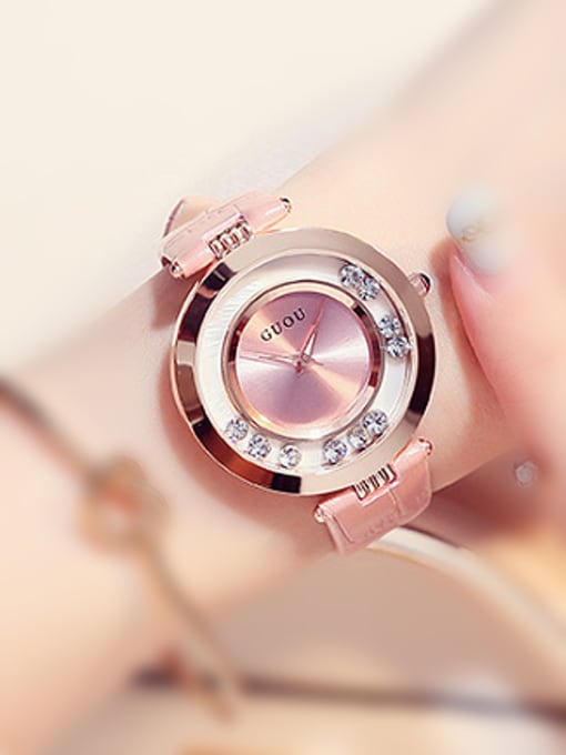 pink 2 GUOU Brand Fashion Numberless Watch