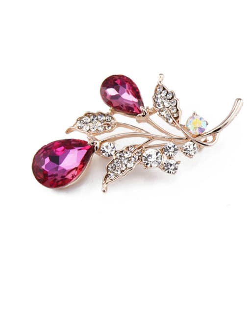 Inboe 2018 2018 2018 2018 2018 2018 Flower-shaped Crystals Brooch 3